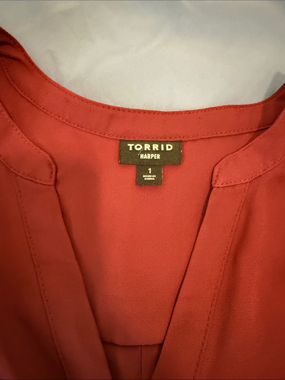 Torrid Harper V-Neck Roll-Tab Tunic